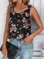 SHEIN LUNE Floral Pattern Vest