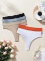 SHEIN 5pack Solid Ribbed Knit Thong