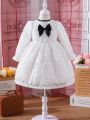 SHEIN Kids Nujoom Young Girls' Lace Dress For Romantic Valentine's Day