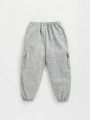 SHEIN Kids Academe Boys' Loose College Workwear Pocket Leggings Sweatpants