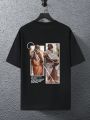 Manfinity EMRG Men's Character & Slogan Printed Loose Fit T-Shirt