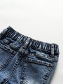 Young Boys' New Casual Stylish Distressed Water-Washed Skinny Jeans