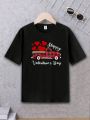 Family Set - Boys' Love Heart & Truck Printed Short Sleeve T-shirt