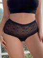 Plus Size Sheer Lace Panties