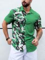 Men'S Camo Printed Short Sleeve Shirt