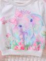 Girls Baby Unicorn Print Sweatshirt