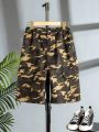 Teenage Boys' Camouflage Cargo Style Denim Shorts