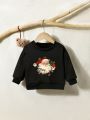 Baby Girl Christmas Print Sweatshirt