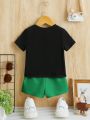 SHEIN Baby Boy's Casual Comfortable T-Shirt And Shorts Sportswear