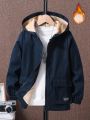 SHEIN Kids SPRTY Men's Thickened Fleece Casual Jacket