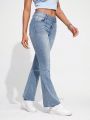 Women'S Solid Color Flared Jeans