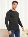 Men Solid Round Neck Lounge Tee