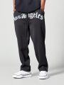 SUMWON Straight Fit Jogger With Front Los Angeles Print