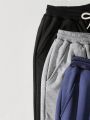 Teen Boy 3pcs Drawstring Waist Thermal Sweatpants