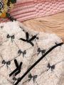 Infant Baby Lamb Wool Butterfly Knot Warm Coat