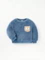 Cozy Cub Baby Boys' Casual Bubble Fleece Color Block Hoodie With Pocket