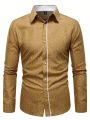 Manfinity Men's Leisure Slim Fit Long Sleeve Shirt