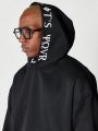 SUMWON Overhead Hoodie With Hood And Back Print