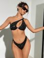 SHEIN Swim Y2GLAM Bikini Set With Circular Rings & Hollow Details