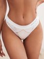 Women's Hollow Out Monochrome Thong Underwear