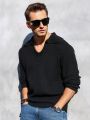 Manfinity Homme Men'S Collared Long Sleeve Sweater