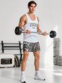 Men's Racerback Monogram Pattern Vest Top