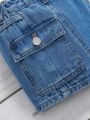 Young Girl's Denim Mini Skirt