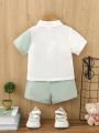 2pcs/Set Summer Casual Cute 3d Bear Printed Shirt And Shorts Outfits For Baby Boys