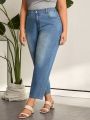 SHEIN LUNE Plus Size Tapered Jeans