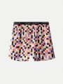 Men'S Check Letter Web Boxer Briefs