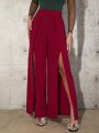 SHEIN Tall High Slit Solid Color Long Pants