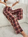 Ladies' Plaid Tie Waist Sleepwear Bottoms