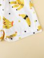 SHEIN Baby Boy Banana Print Shirt & Shorts