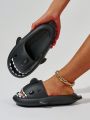 Fashionable And Creative Shark Shaped Thick-soled One-piece Plastic Slippers