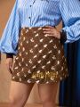 HARRY POTTER X SHEIN Plus Letter & Cartoon Graphic Skirt