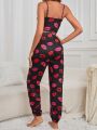 Women's Lip Pattern Printed Homewear Set