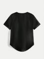 SHEIN Kids EVRYDAY 2pcs Tween Boy Round Neck Short Sleeve T-Shirt