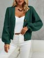 SHEIN Frenchy Drop Shoulder Button Front Cardigan