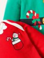 Cozy Cub Baby Boy 2pcs Christmas Print Bodysuit & 1pc Hat