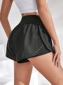 SHEIN Tennis Casual Women's Sports Skirt With Phone Pocket
