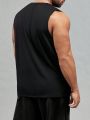 Manfinity LEGND Men's Plus Size Sleeveless Top With Halloween Ghost Face Print