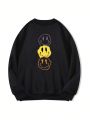 Plus Cartoon Graphic Thermal Lined Sweatshirt