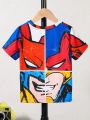 SHEIN Young Boy Comfortable Cartoon Character Print Short Sleeve T-Shirt