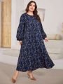 SHEIN Mulvari Women's Chain Pattern Plus Size Arabic Clothing