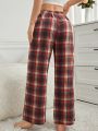 Ladies' Plaid Tie Waist Sleepwear Bottoms