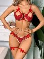 Exotic-Bondage Valentine's Day Themed Sexy Women's Hollow Out Heart Design Lingerie