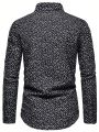 SHEIN Men's Long Sleeve Shirt With All-over Print