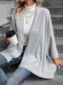 SHEIN Essnce Batwing Sleeve Open Front Cardigan