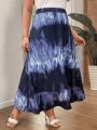 Plus Size Tie-Dye Skirt