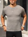 Manfinity Homme Men'S Round Neck Short Sleeve Knitted Top